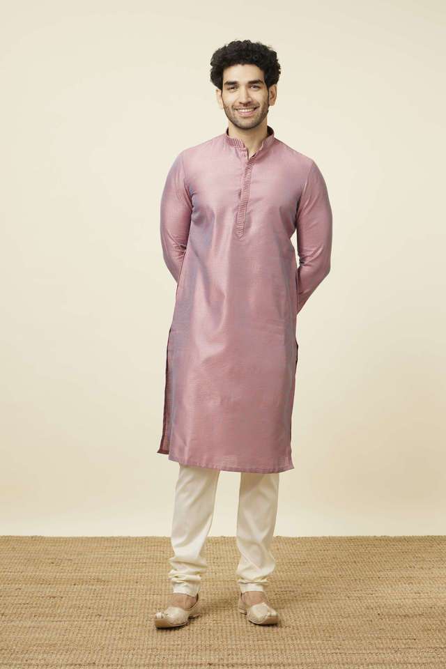 Jacquard-Art-Silk-Regular-Fit-Men-s-Kurta