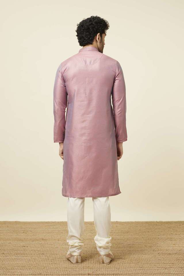 Jacquard-Art-Silk-Regular-Fit-Men-s-Kurta
