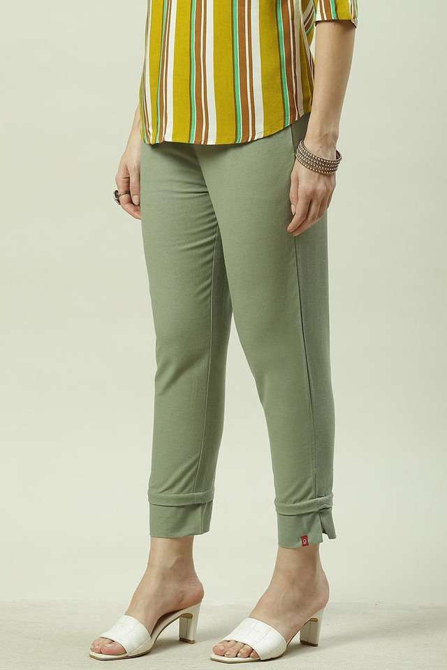 Solid-Regular-Fit-Cotton-Blend-Women-s-Casual-Wear-Pant