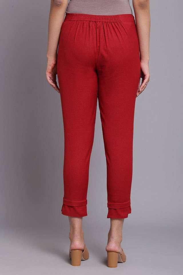 Solid-Regular-Fit-Cotton-Blend-Women-s-Casual-Wear-Pant