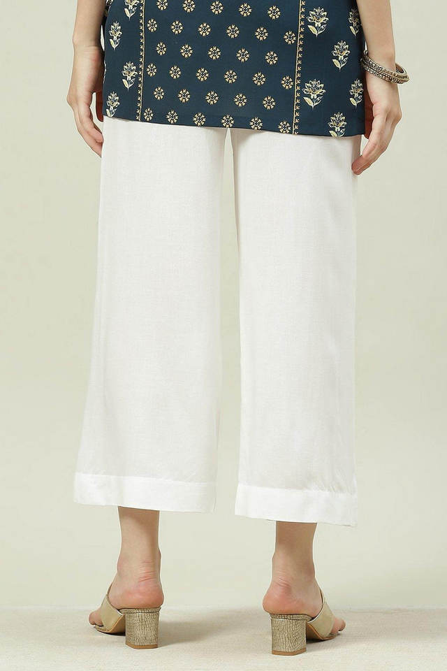 Solid-Rayon-Straight-Fit-Women-s-Palazzo