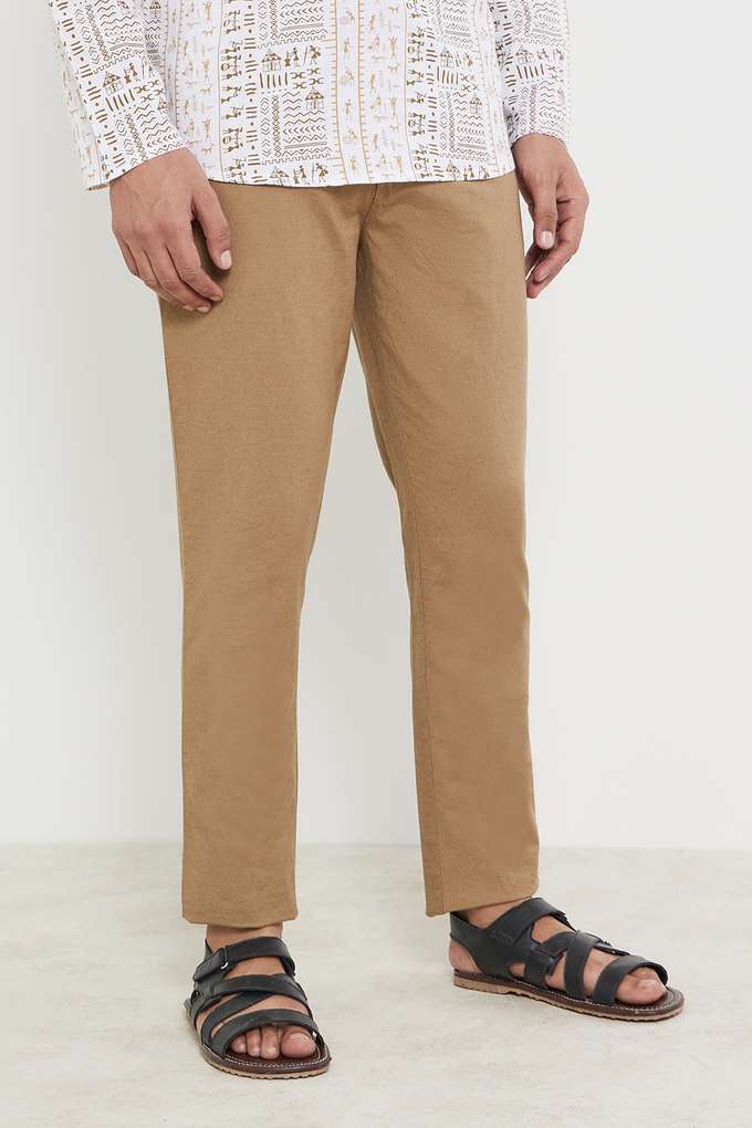 Solid-Cotton-Linen-Blend-Mens-Casual-Wear-Pants