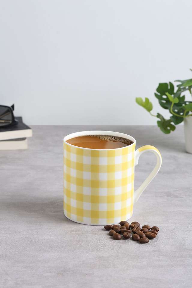 Yellow-Check-Mug