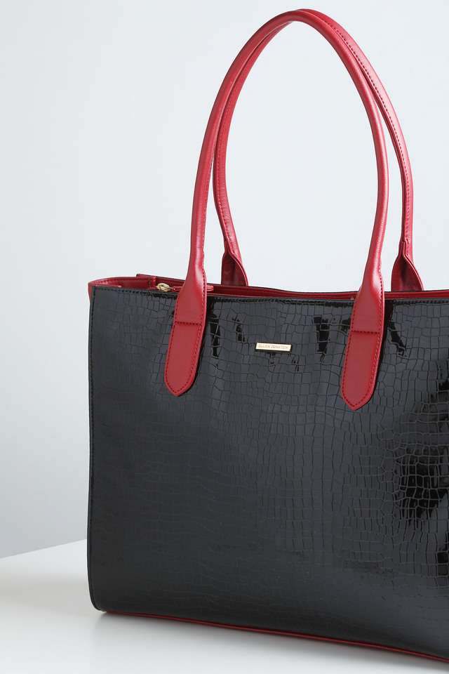 Croco-Pu-Zipper-Closure-WoMen-s-Formal-Tote-Handbag