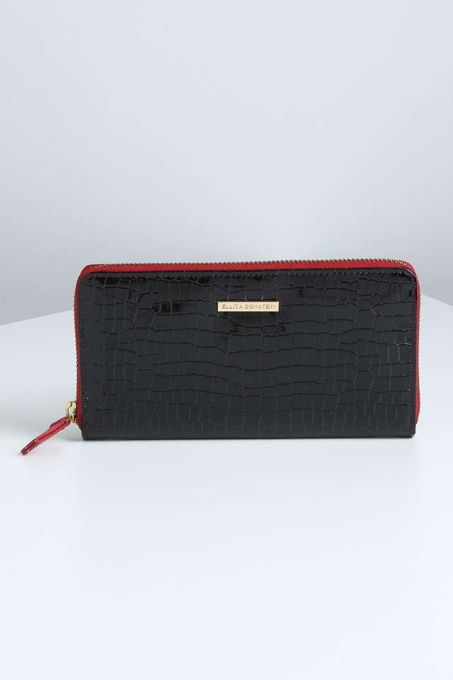 Croco-Pu-Zipper-Closure-WoMen-s-Casual-Wristlet