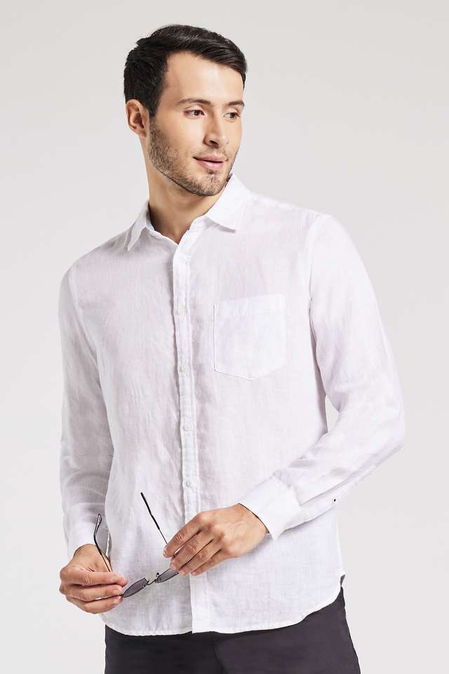 Solid-Cotton-Regular-Fit-Men-s-Shirt