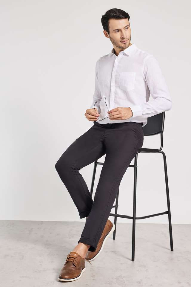 Solid-Cotton-Regular-Fit-Men-s-Shirt