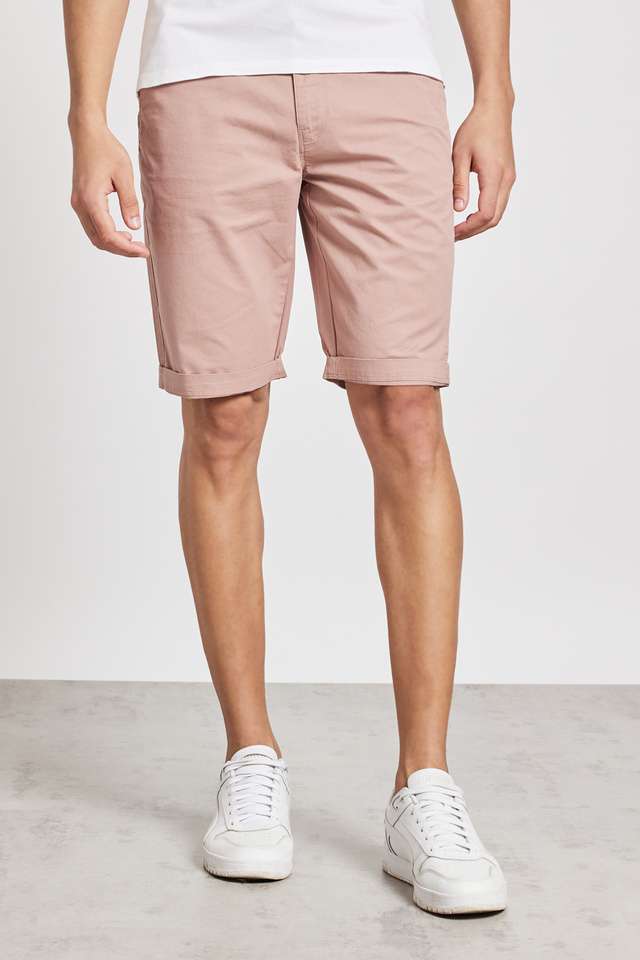 Solid-Blended-Slim-Fit-Men-s-Flexiwaist-Shorts