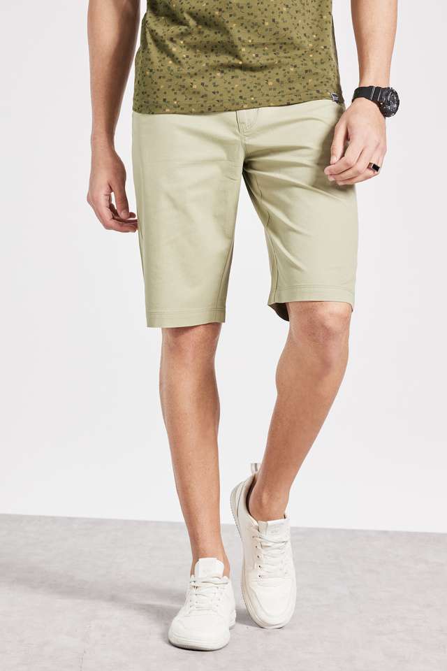 Solid-Blended-Slim-Fit-Men-s-Flexiwaist-Shorts