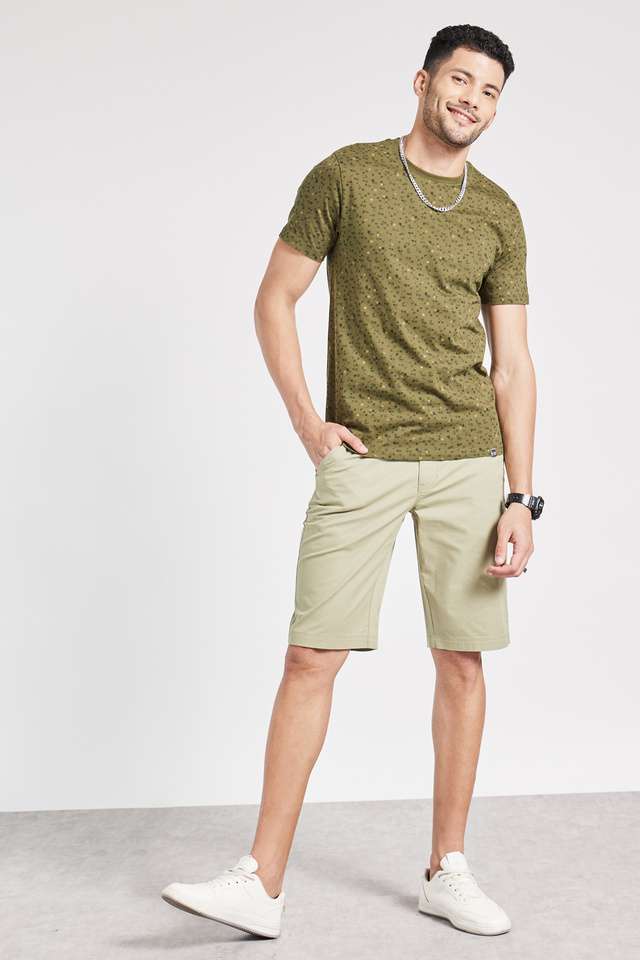 Solid-Blended-Slim-Fit-Men-s-Flexiwaist-Shorts