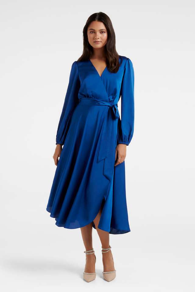 h&m dress blue and white Forever New Navy Dress – Circular Clothing Co main image 1