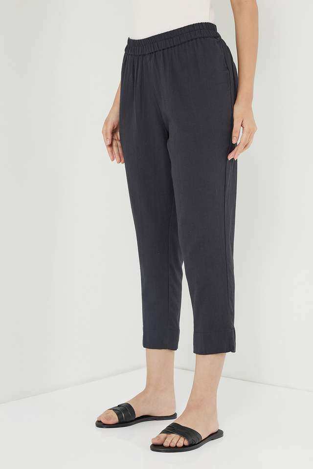 Elasticated Cotton Pants for Women-image-3