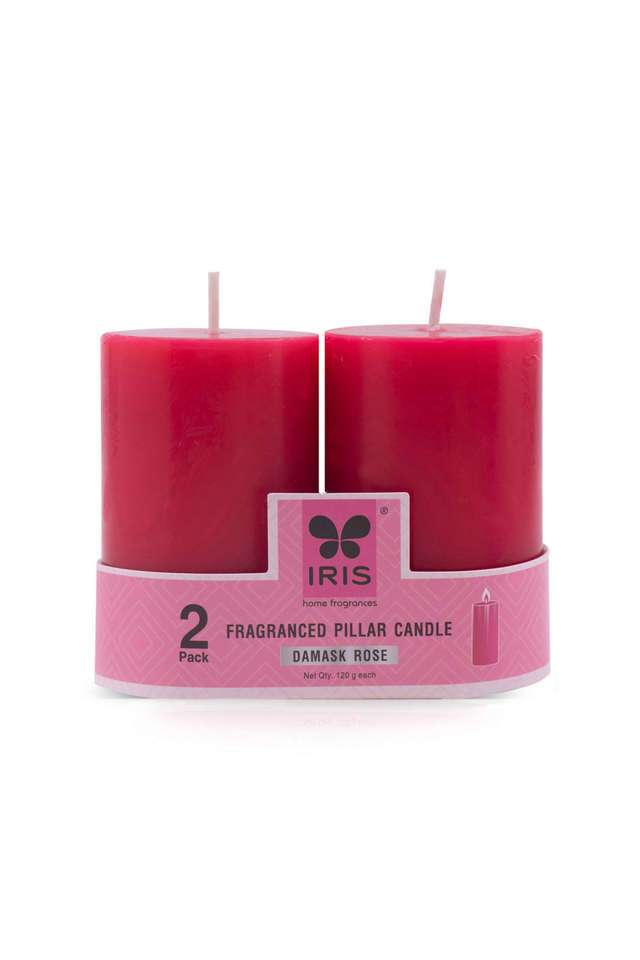 Pack-of-2-Damask-Rose-3-Inch-Pilar-Candle