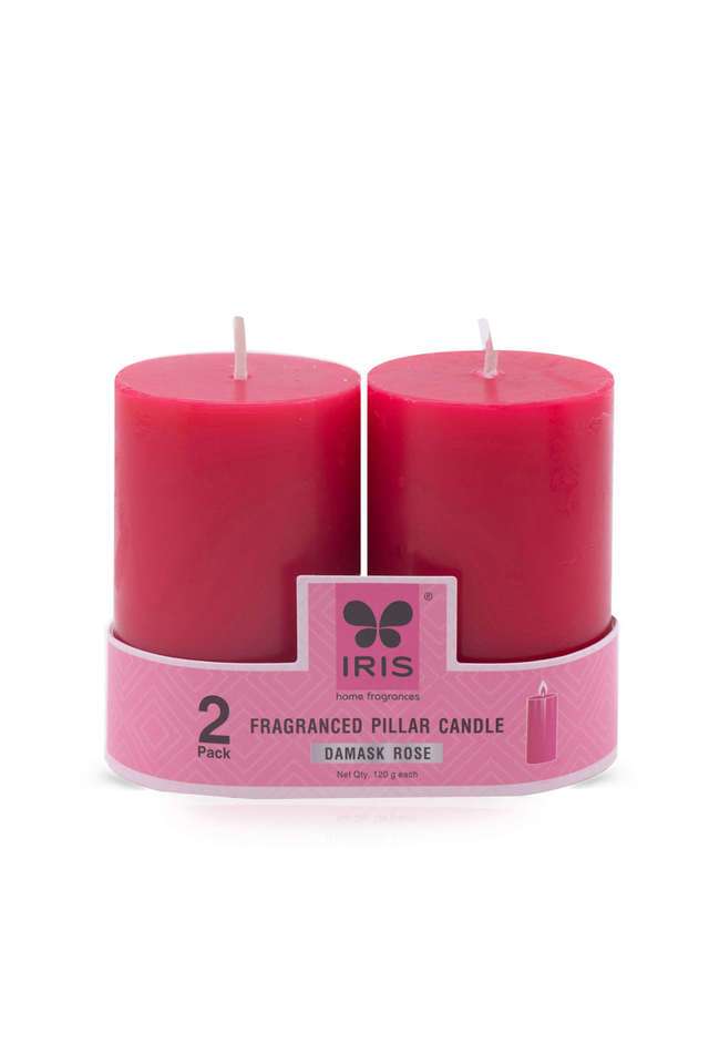 Pack-of-2-Damask-Rose-3-Inch-Pilar-Candle
