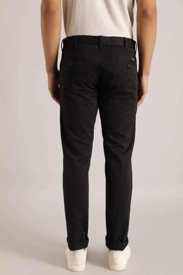 Solid-Cotton-Stretch-Tailored-Fit-Men-s-Casual-Trousers