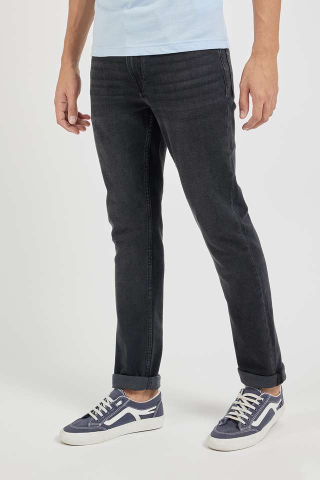 Mid-Wash-Polyester-Cotton-Skinny-Fit-Men-s-Jeans