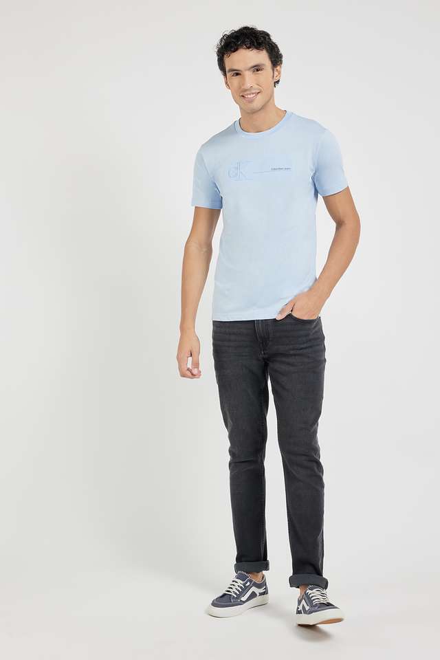 Mid-Wash-Polyester-Cotton-Skinny-Fit-Men-s-Jeans