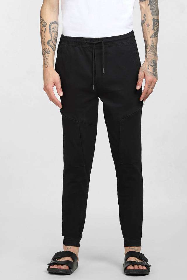 Solid-Cotton-Regular-Fit-Men-s-Casual-Trousers
