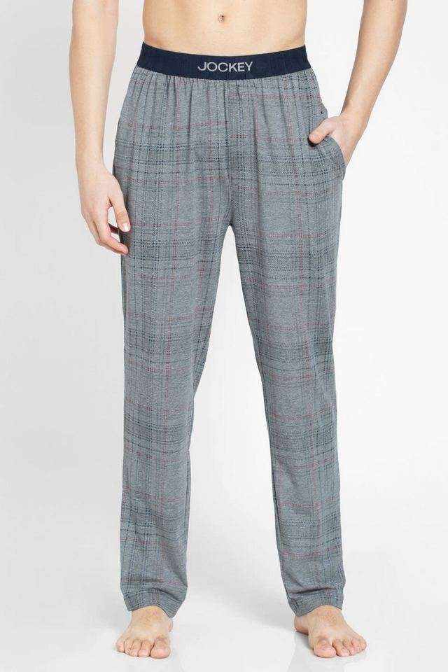 Checks-Blended-Fabric-Men-s-Casual-Wear-Track-Pants