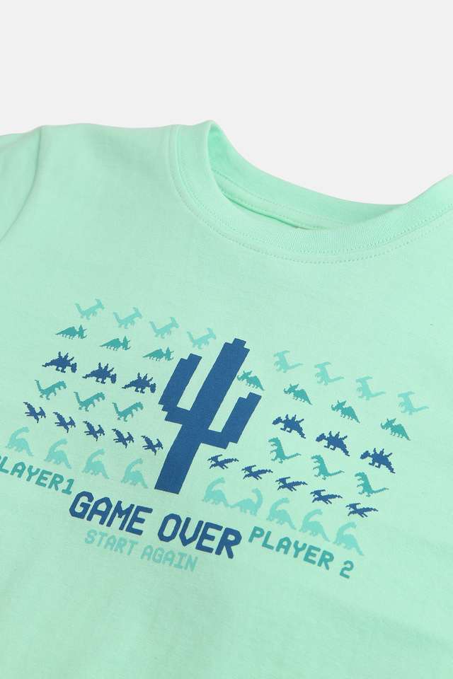 Buy Intune Apple Green Game Boy Apple Green Cotton T-shirt for