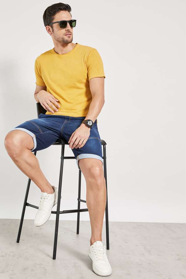 Solid-Cotton-Regular-Fit-Men-T-Shirt