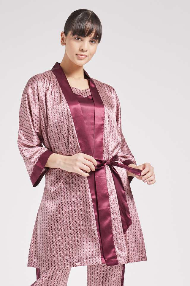 Printed-Satin-Women-s-Knee-Length-Dress