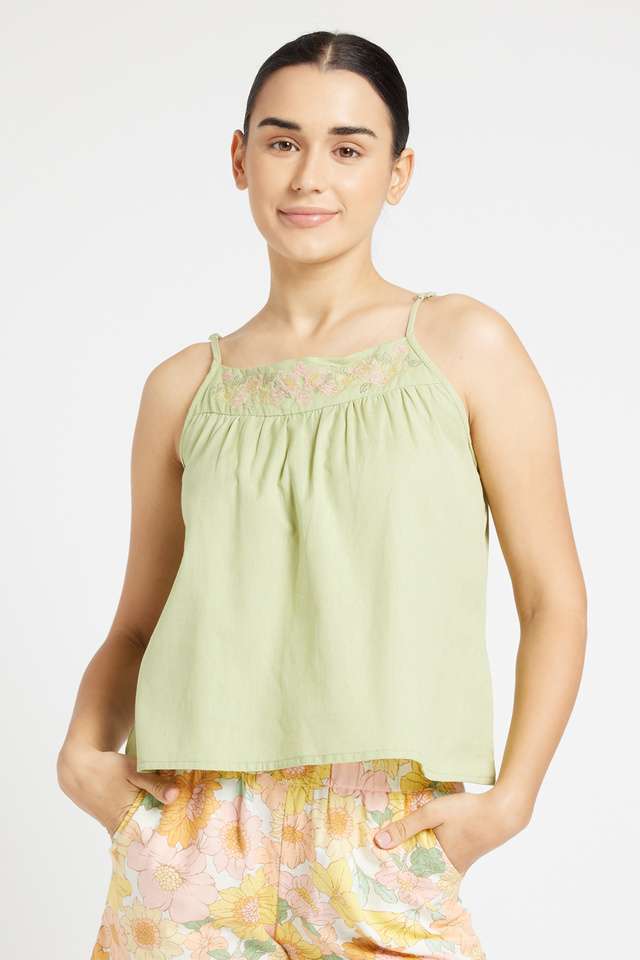 Embroidered-Cotton-Round-Neck-Women-s-T-Shirt