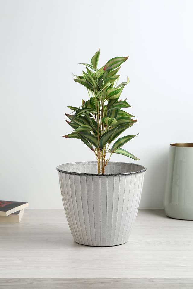 Metal-Classic-Planter-Grey-S