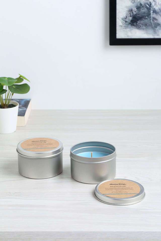 Tin-Container-Candle-Set-of-2-Eucalyptus-Lime