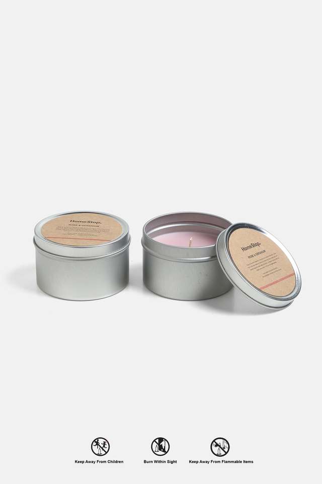 Tin-Container-Candle-Set-of-2-Rose-And-Geranium