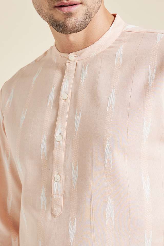 Printed-Polyester-Cotton-Mens-Casual-Wear-Kurta