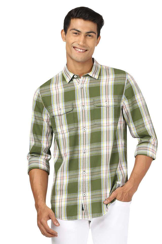 Checks-Cotton-Regular-Fit-Men-s-Casual-Shirt