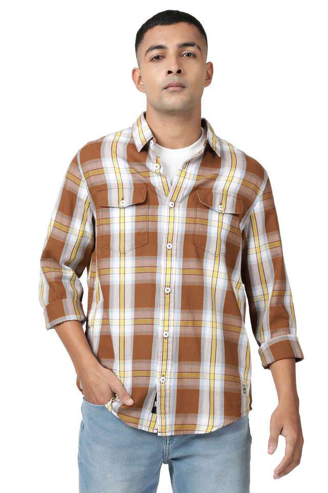 Checks-Cotton-Regular-Fit-Men-s-Casual-Shirt