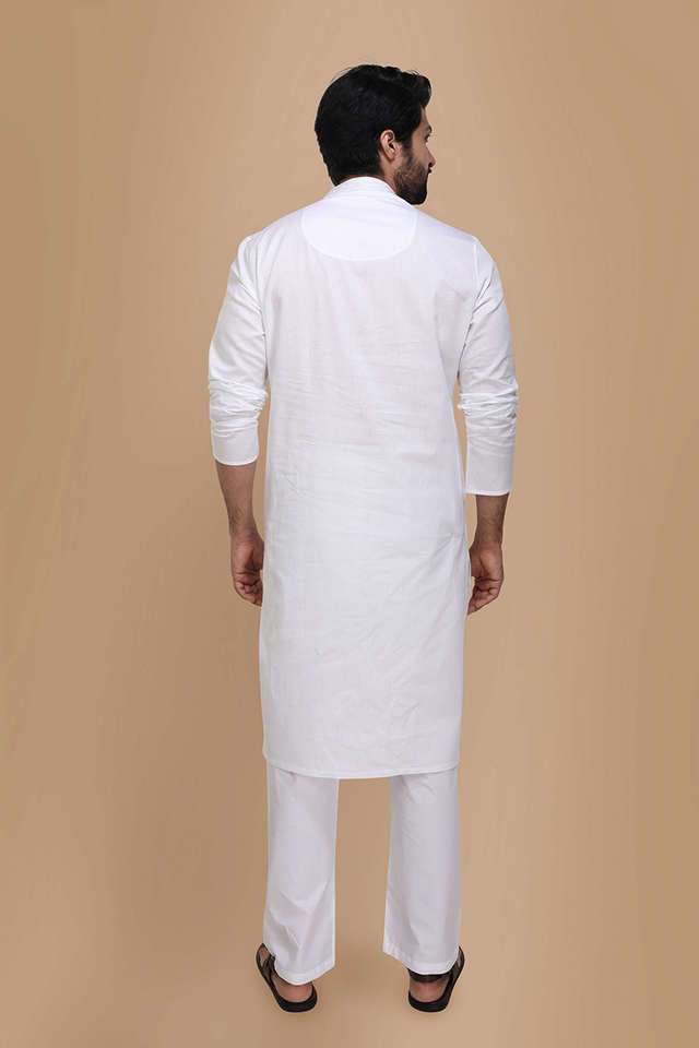 Solid-Cotton-Regular-Fit-Men-s-Kurta