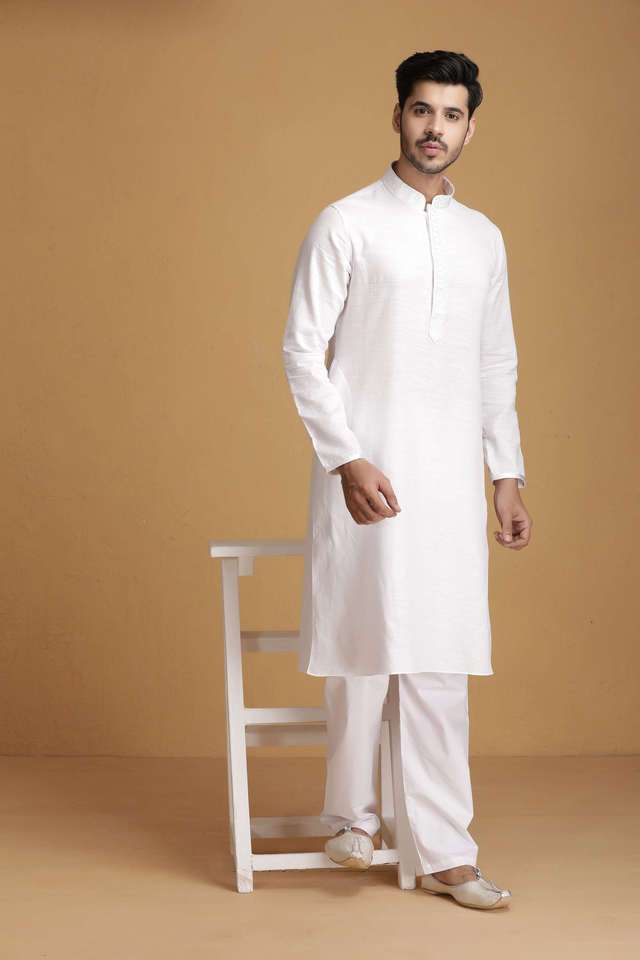 Solid-Cotton-Men-Festive-Wear-Kurta