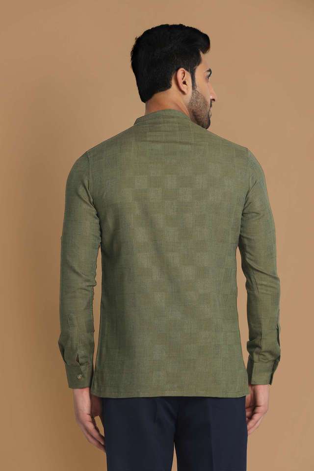 Textured-Viscose-Blend-Regular-Fit-Men-s-Kurta
