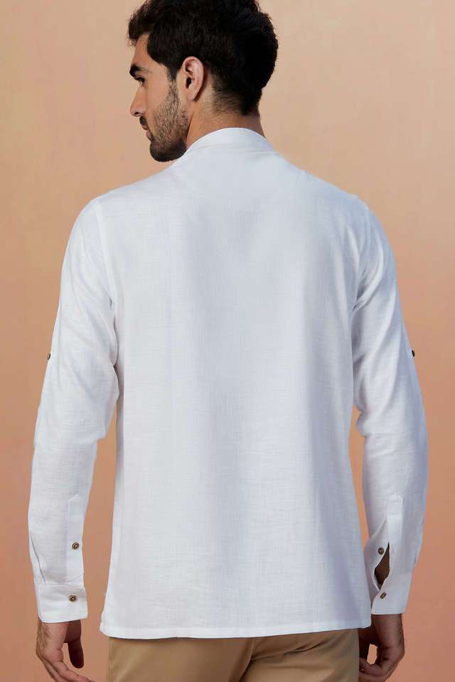 Solid-Cotton-Regular-Fit-Men-s-Kurta