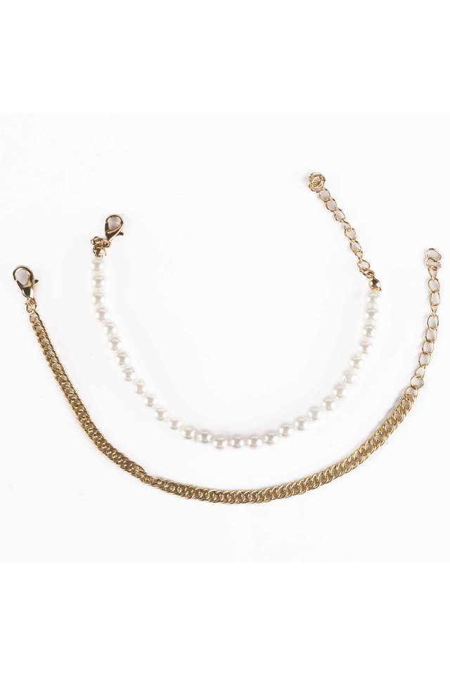 Excusite-Combo-Of-2-Bracelets-Chain-&-Pearl-Girl-&-Woman