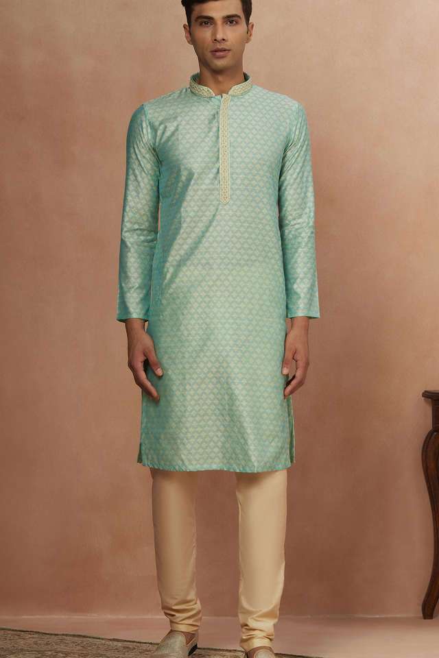 Jacquard-Art-Silk-Regular-Fit-Men-s-Kurta