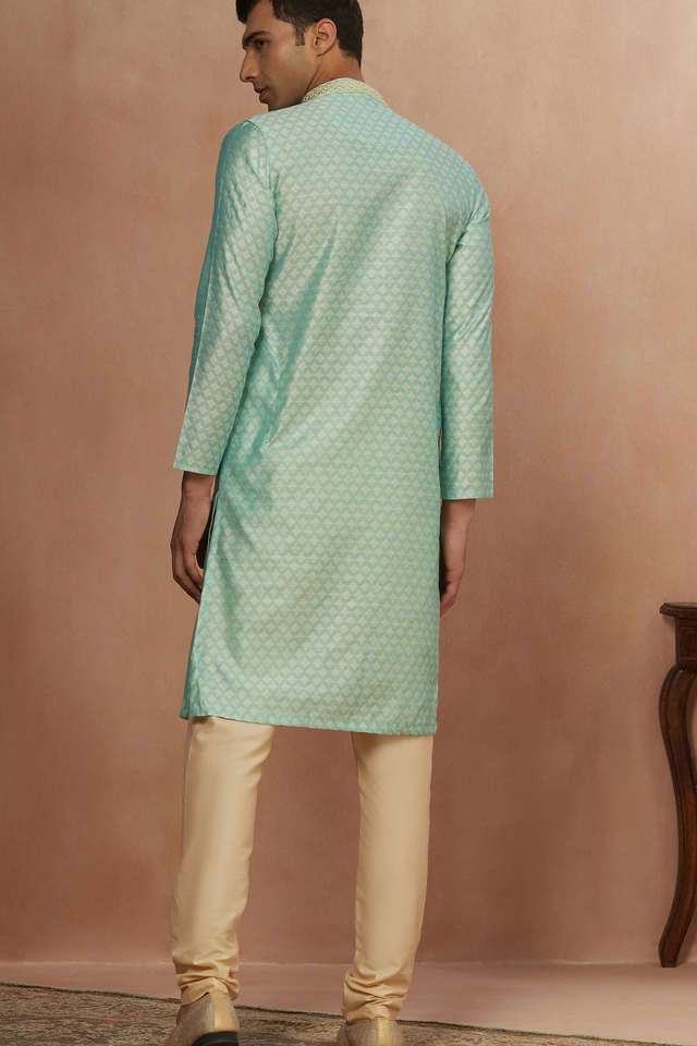 Jacquard-Art-Silk-Regular-Fit-Men-s-Kurta