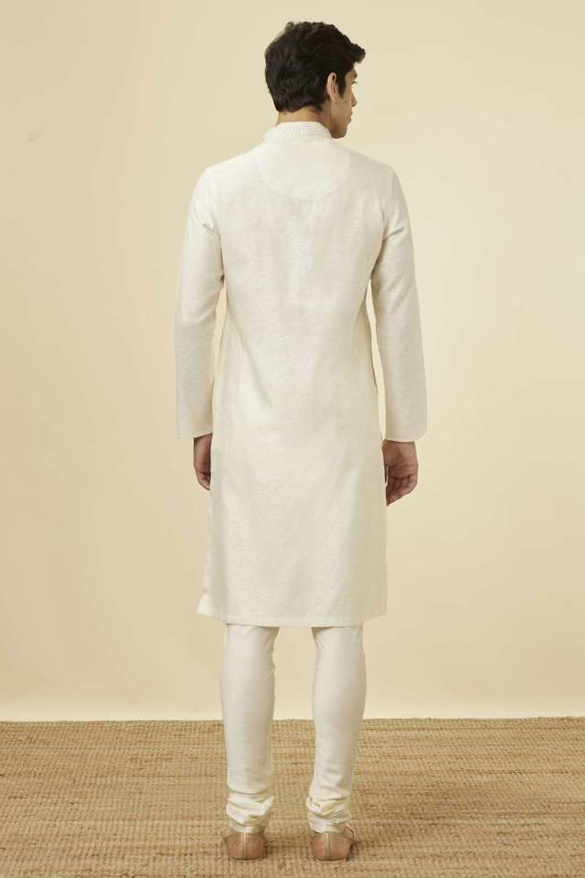 Jacquard-Viscose-Blend-Regular-Fit-Men-s-Kurta
