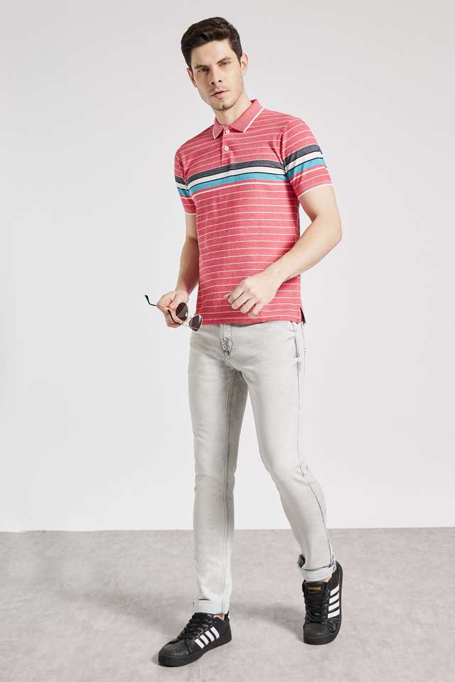 Stripes-Cotton-Blend-Regular-Mens-T-Shirt