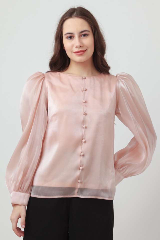 zink london Solid Polyester Round Neck Womens Top-picture-61