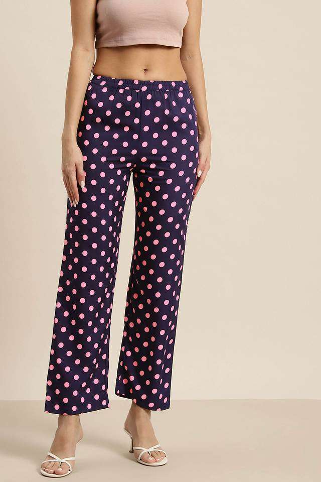 qurvii Polka Dots Regular Fit Crepe Women Casual Wear Trouser-picture-29