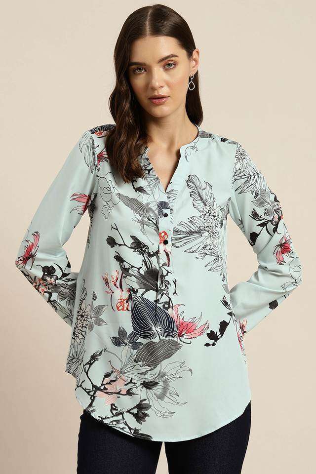Floral Crepe Women Top-image-10