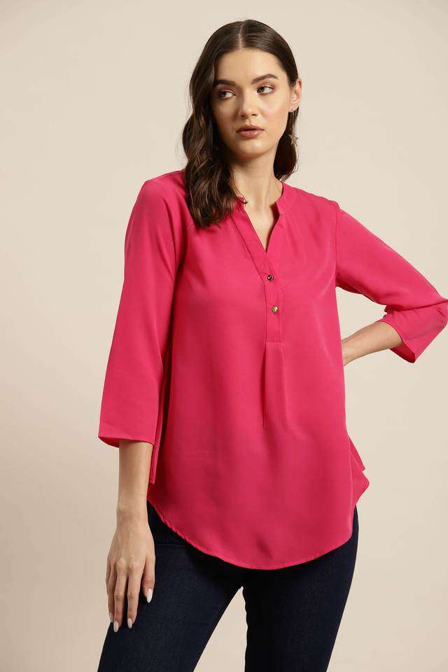 Solid Crepe Women Top-image-44