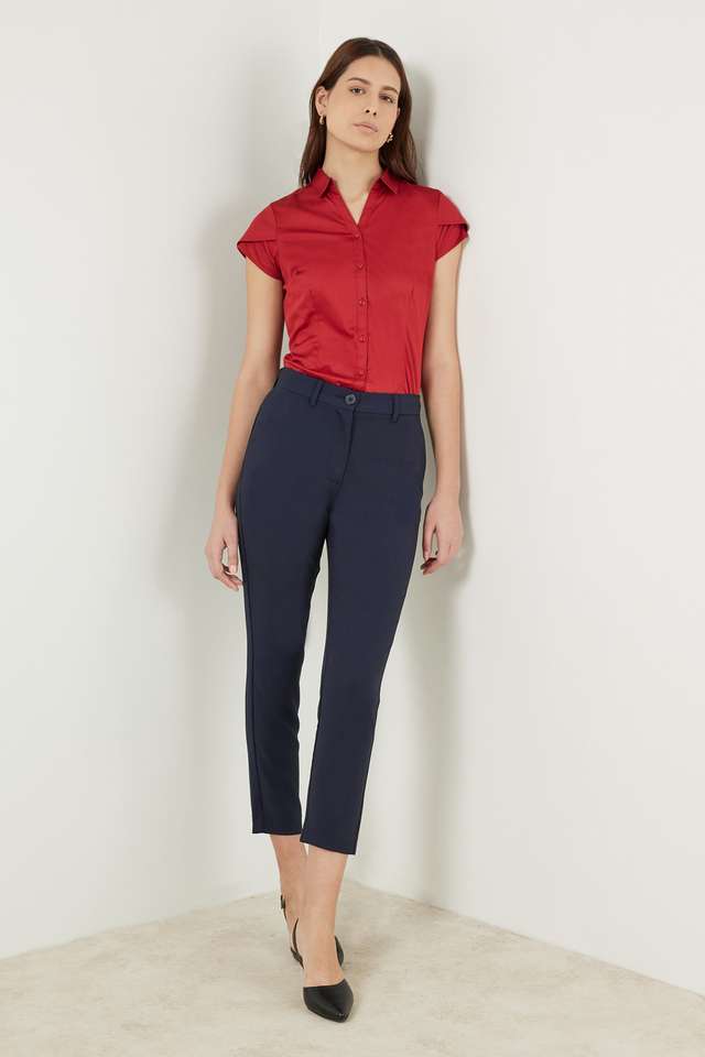 Solid-Collared-Cotton-Women-s-Formal-Wear-Shirt