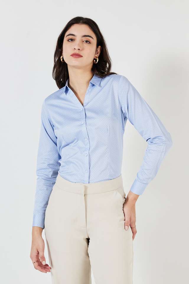 Printed-Collared-Cotton-Women-s-Formal-Wear-Shirt