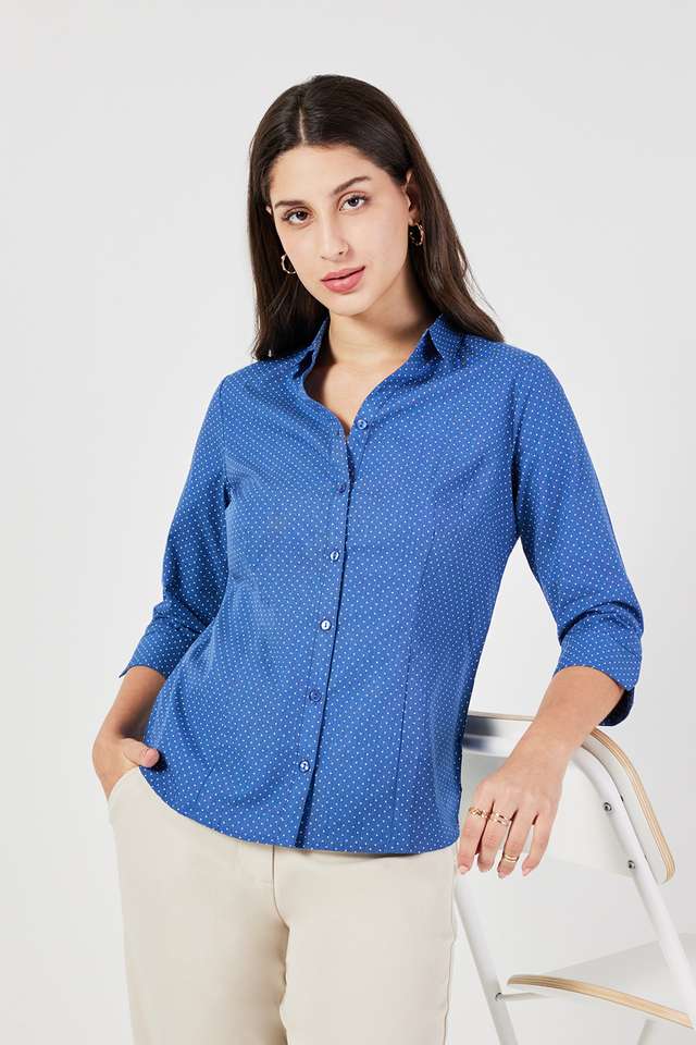 Printed-Collared-Cotton-Women-s-Formal-Wear-Shirt