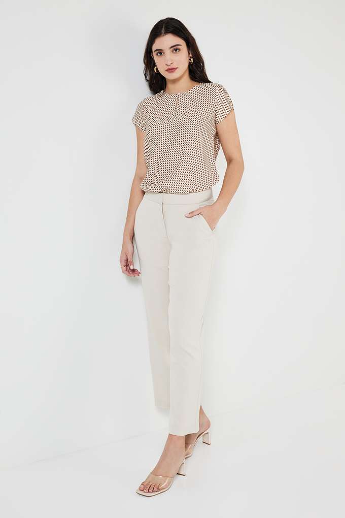 Printed-Modal-Collared-Women-s-Top